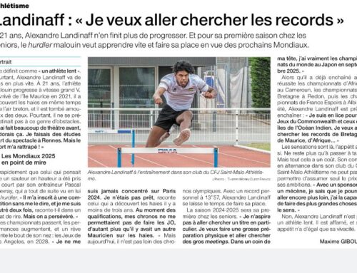 Article Ouest/France Alexandre Landinaff le 27 Août 2024